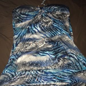 Animal print and shimmer halter top! Xl